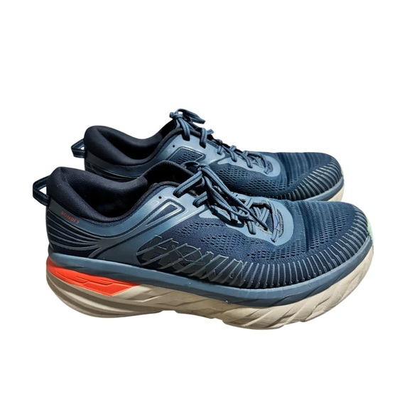 Hoka One One Bondi 7 Men's Athletic Running Shoe Workout Sneaker Blue Size 11 - Picture 3 of 8